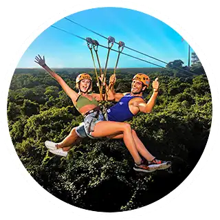 Couple Ziplining at Xplore Adventure Park