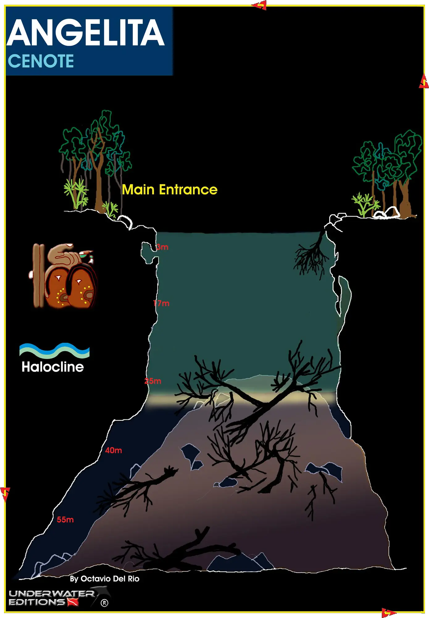 Cenote Angelita map