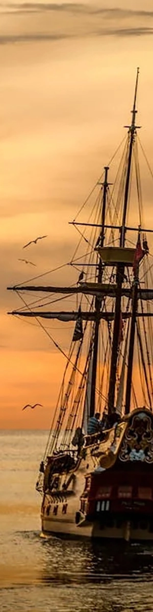 The Spanish galleon at sunset