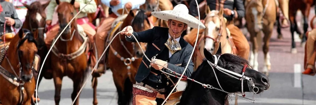 Charrería shows his impressive horseback skills at Xcaret